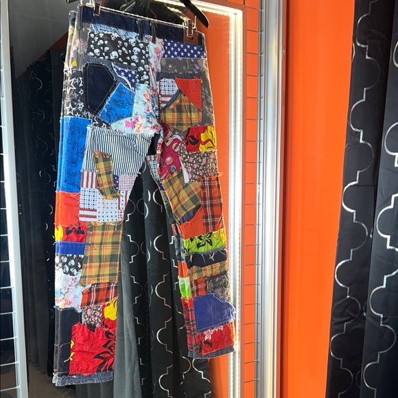 🔥 ✨ BiePa. JEANS 1971 Custom Patched Biker Denim - Waist 33 ✨ - Picture 5 of 8